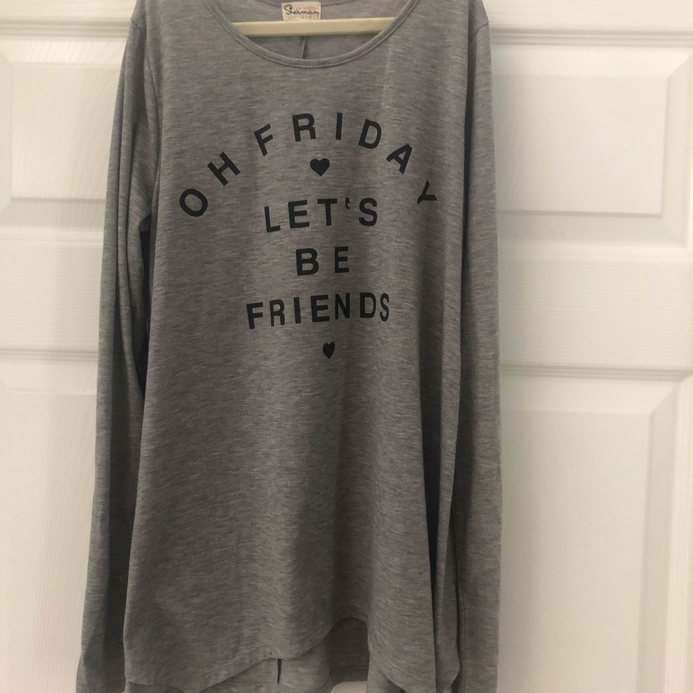 SHERMAN “OH FRIDAY LETS BE FRIENDS” long sleeve 🌈
